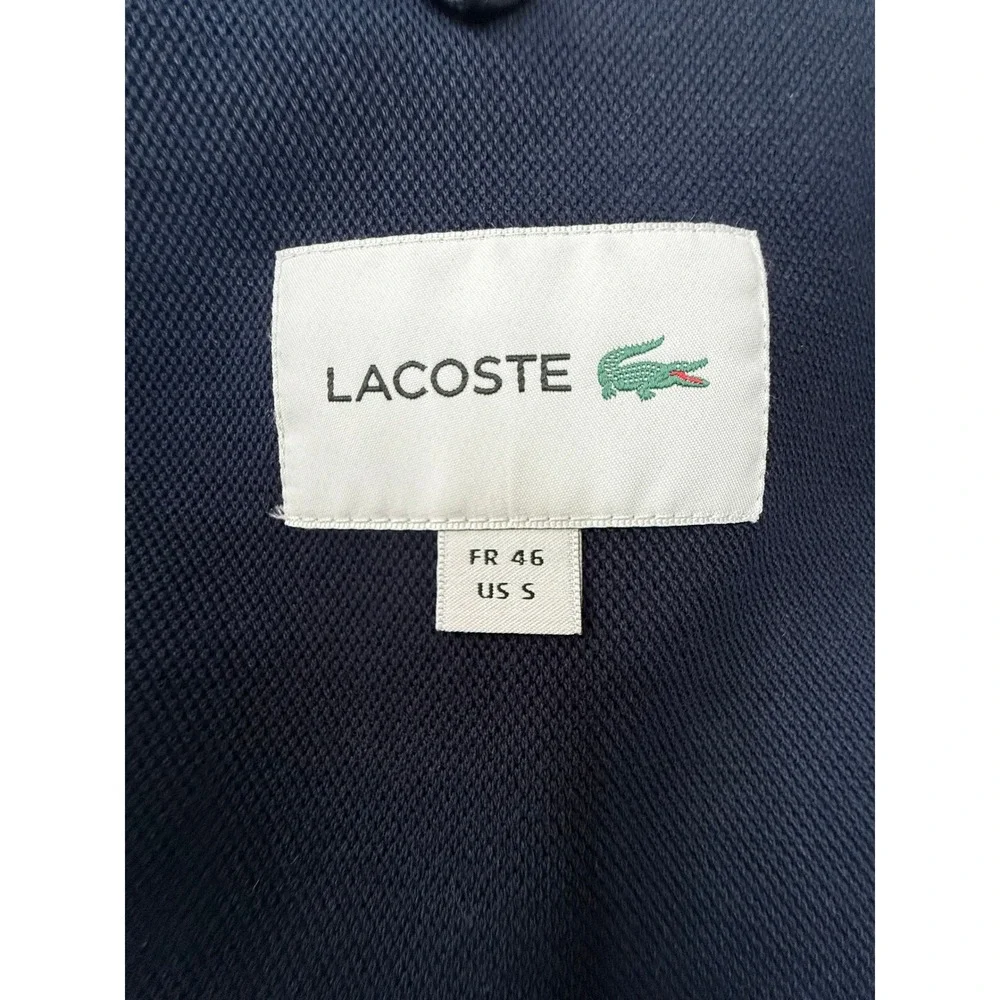 Lacoste Navy Blue Pique Knit Two-Button  Blazer Mens US S‎ FR 46